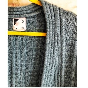 Korean long blue cardigan